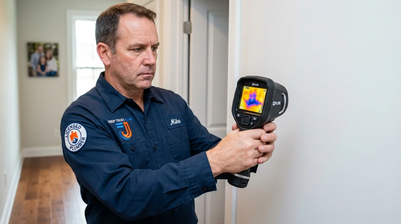 Thermal imaging leak detection by Johns Plumbing LLC in Kimball